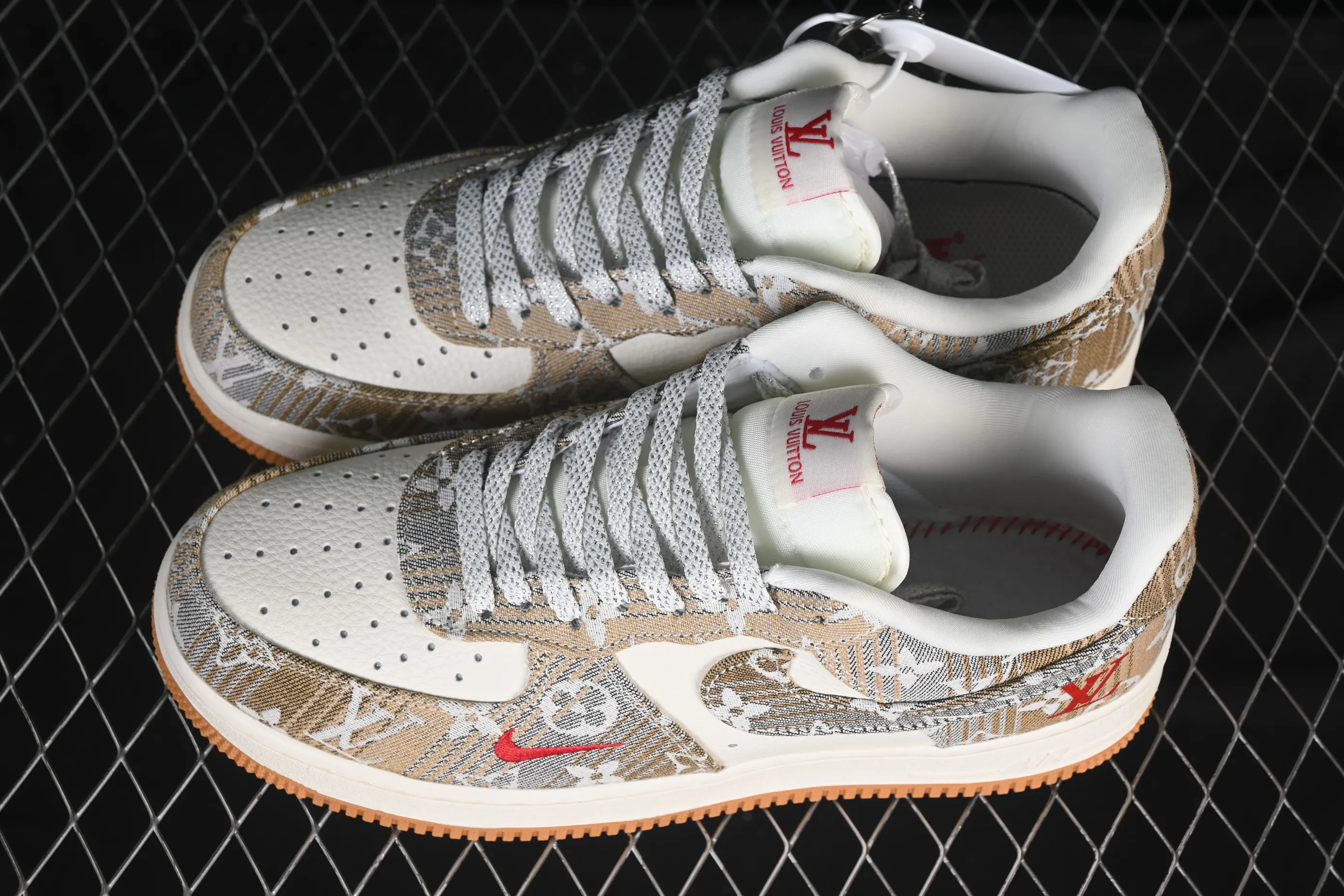 All categories Nk Air Force 1 Air Force series Nk Air Force 1 Low Air Force low-top Nike Air Force 1'07 Low LV joint gray brown floral cloth Air Force 1 low-top casual sneakers DF0188-076
